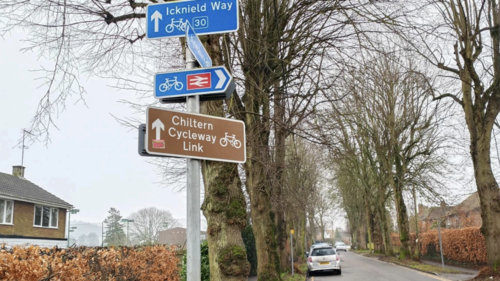 A road in Wendover affected by HS2 traffic