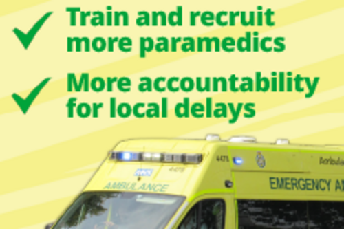 Ambulance waiting times campaign